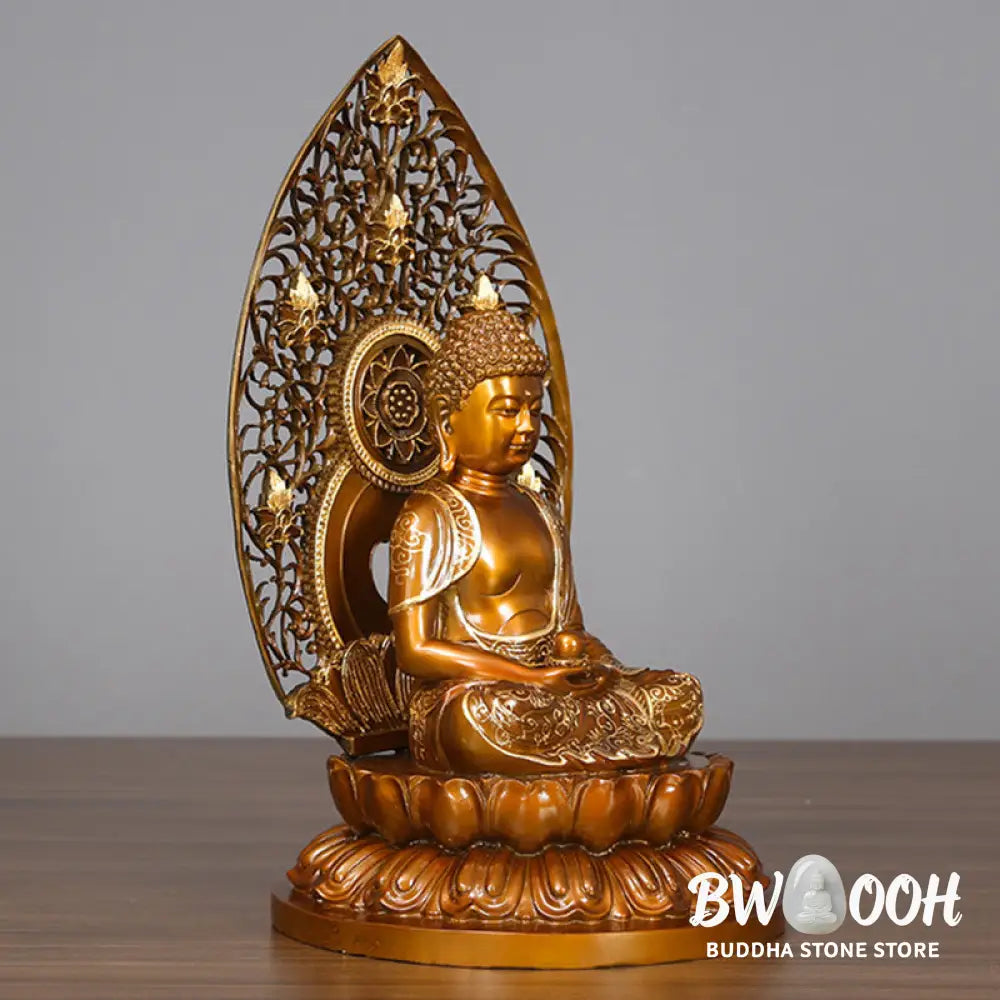 BWOOOH copper Buddha statue - Sakyamuni Amitabha Medicine Buddha 
