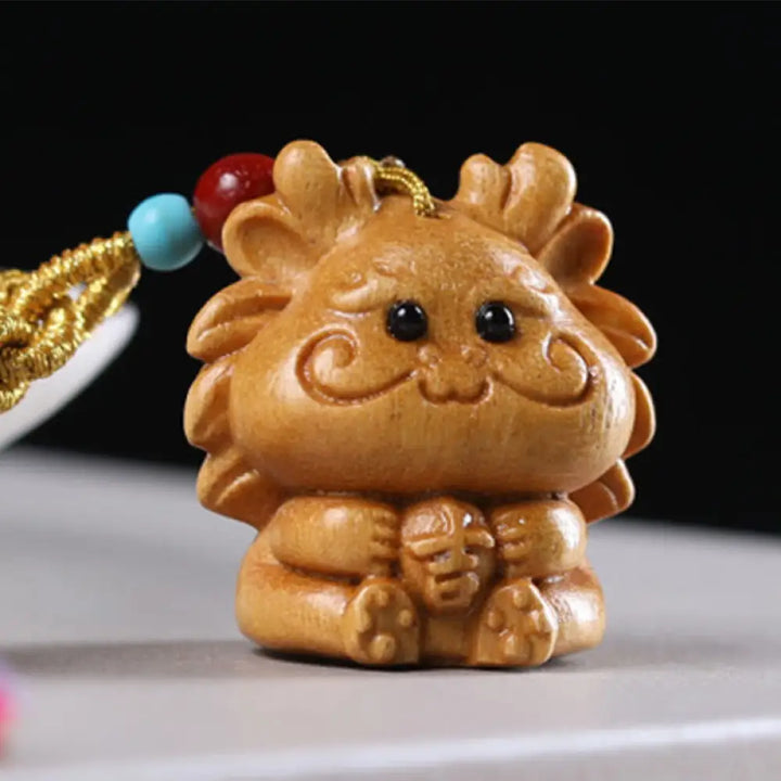 BWOOOH Sandalwood 12 Chinese Zodiac Blessing Colorful Tas