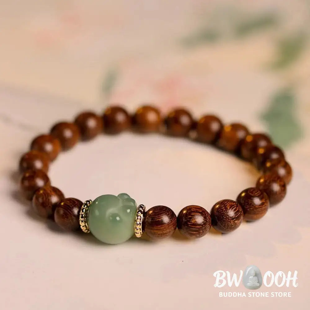 BWOOOH Sandalwood Lovely Cat Paw Protection Bracelet - Sandalwood - Bracelet
