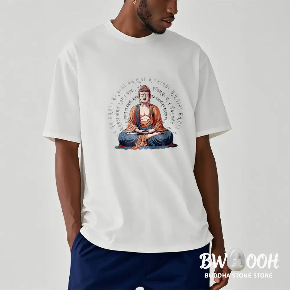 Buddha Stones Sanskrit Heart Sutra Form Is No Other Than Emptiness Tee T-shirt - T-Shirts