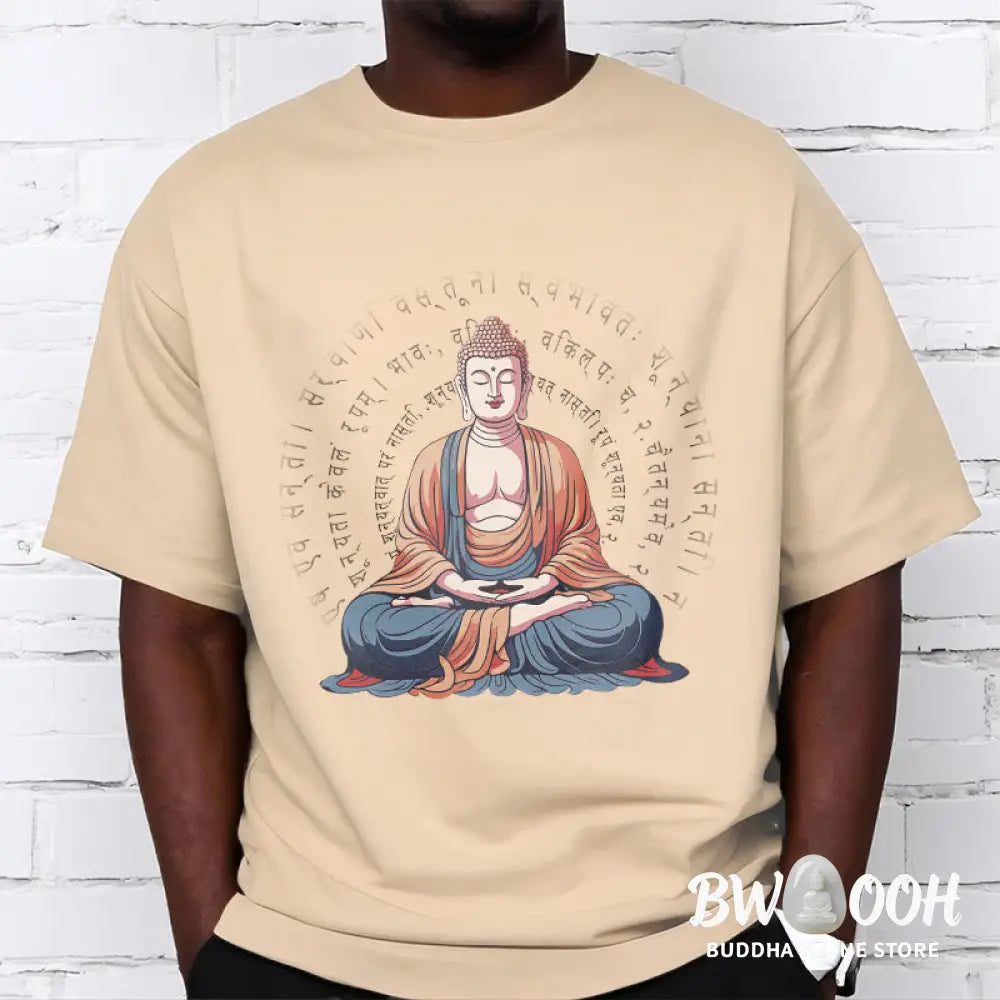 Buddha Stones Sanskrit Heart Sutra Form Is No Other Than Emptiness Tee T-shirt - T-Shirts