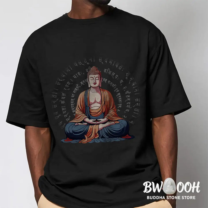 Buddha Stones Sanskrit Heart Sutra Form Is No Other Than Emptiness Tee T-shirt - T-Shirts
