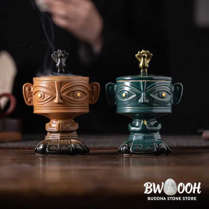 BWOOOH ceramic incense burner - Sanxingdui Healing Ceramic Incense 