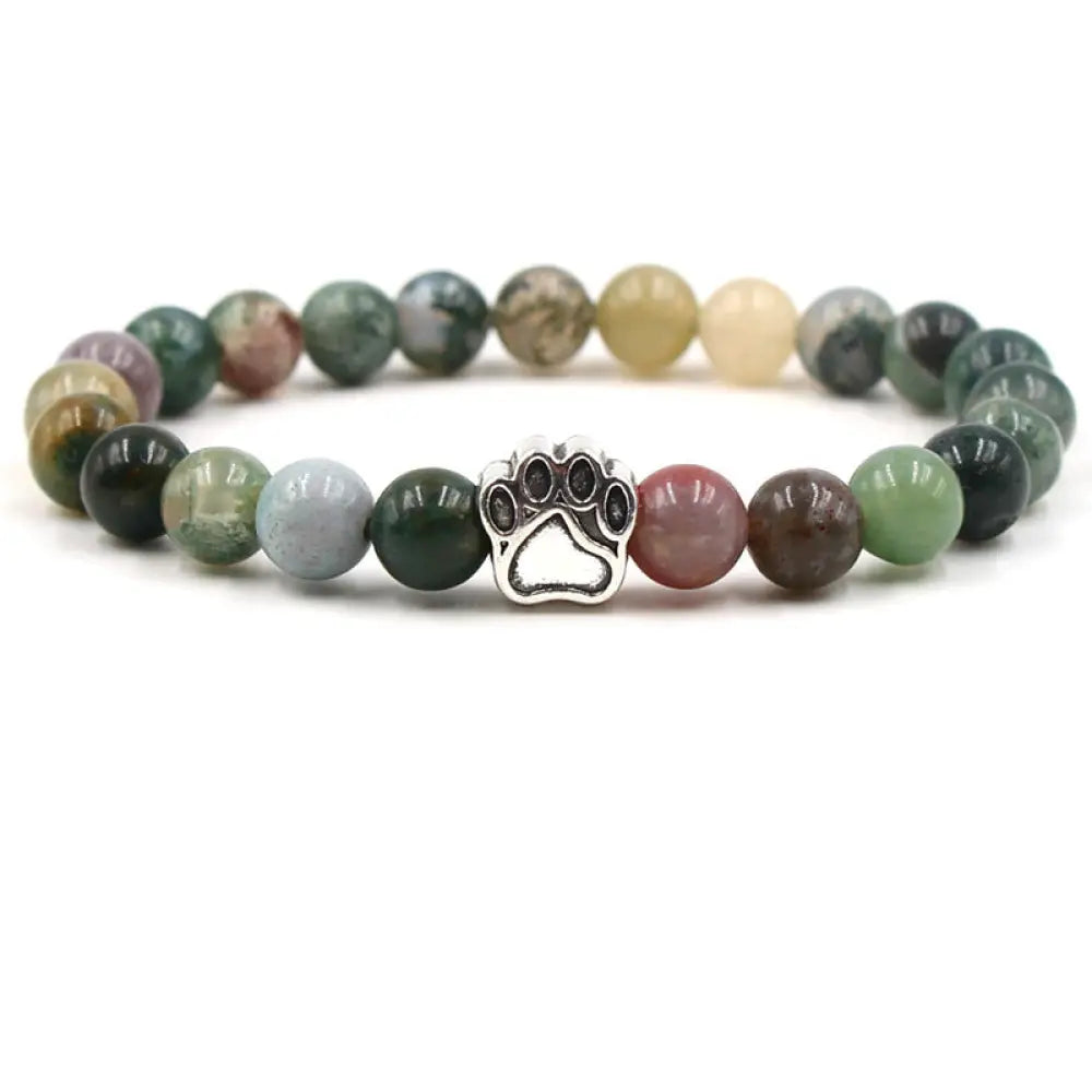 BWOOOH “Save A Dog” Bracelet – Agate and Amber crystal healing bracelet for healing and spiritual wellness