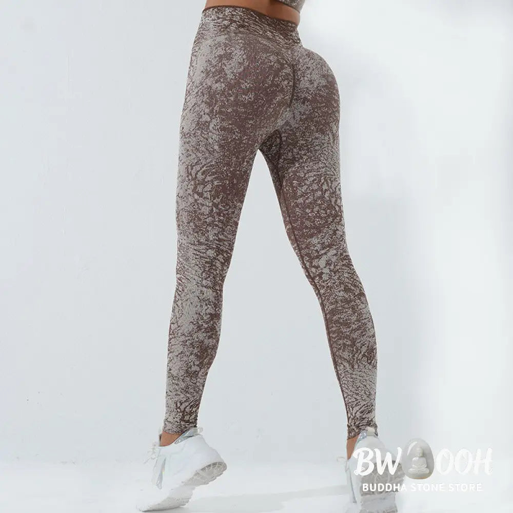 BWOOOH printed yoga leggings - Seamless Fitness Crop Tank Top High Wais
