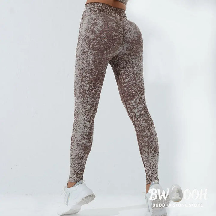 BWOOOH printed yoga leggings - Seamless Fitness Crop Tank Top High Wais