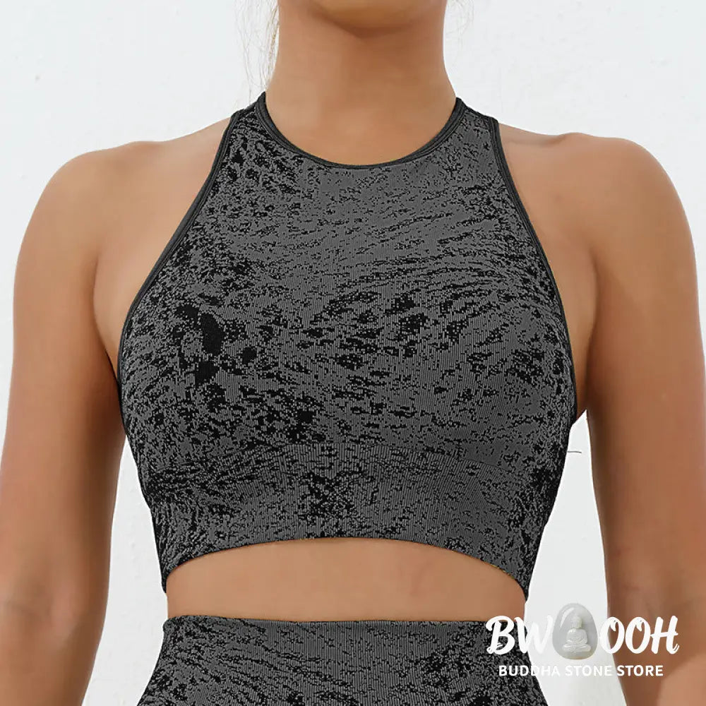 BWOOOH printed yoga leggings - Seamless Fitness Crop Tank Top High Wais