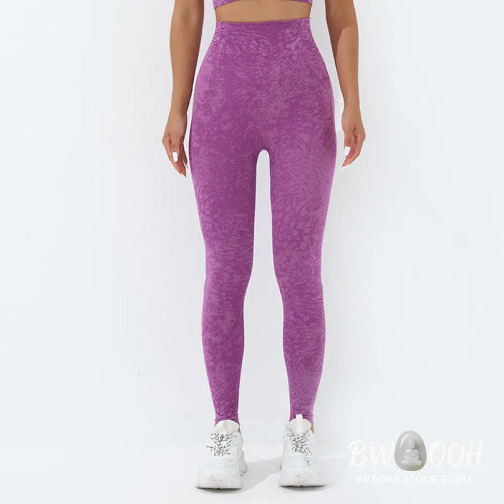 BWOOOH printed yoga leggings - Seamless Fitness Crop Tank Top High Wais