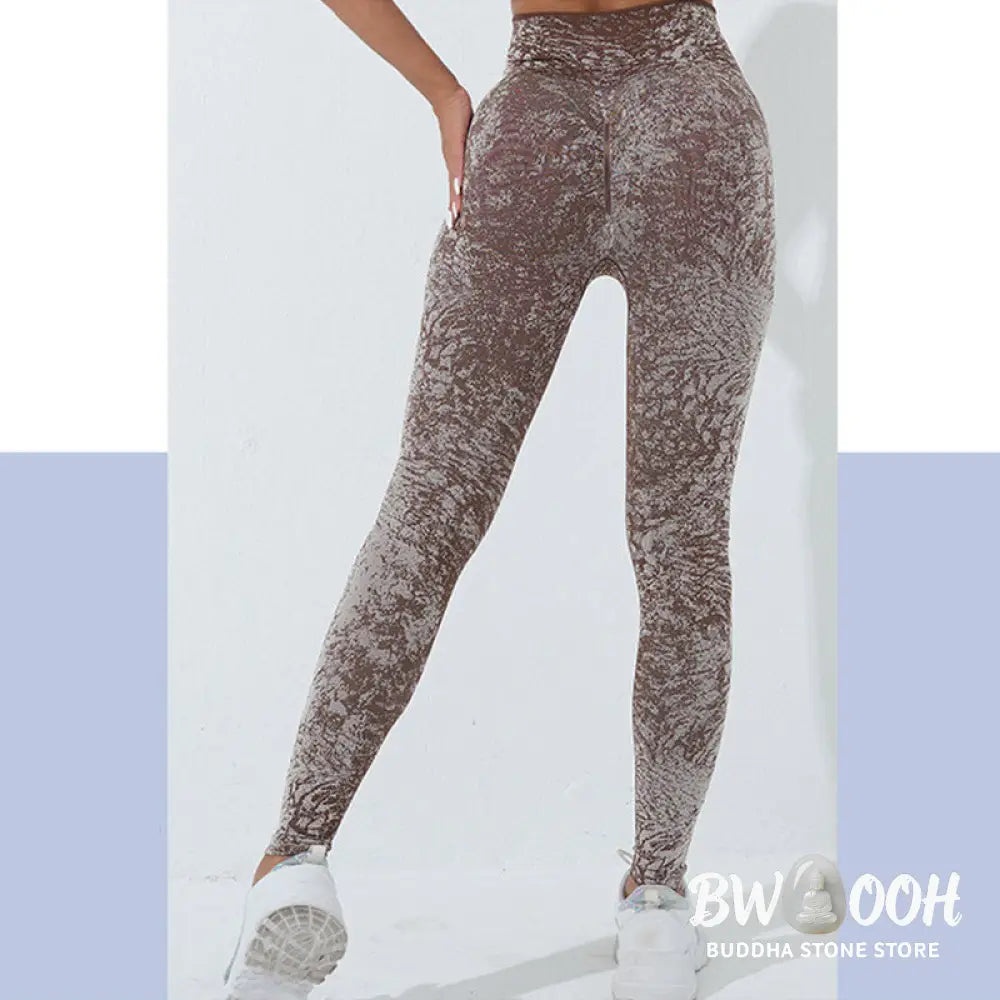 BWOOOH printed yoga leggings - Seamless Fitness Crop Tank Top High Wais