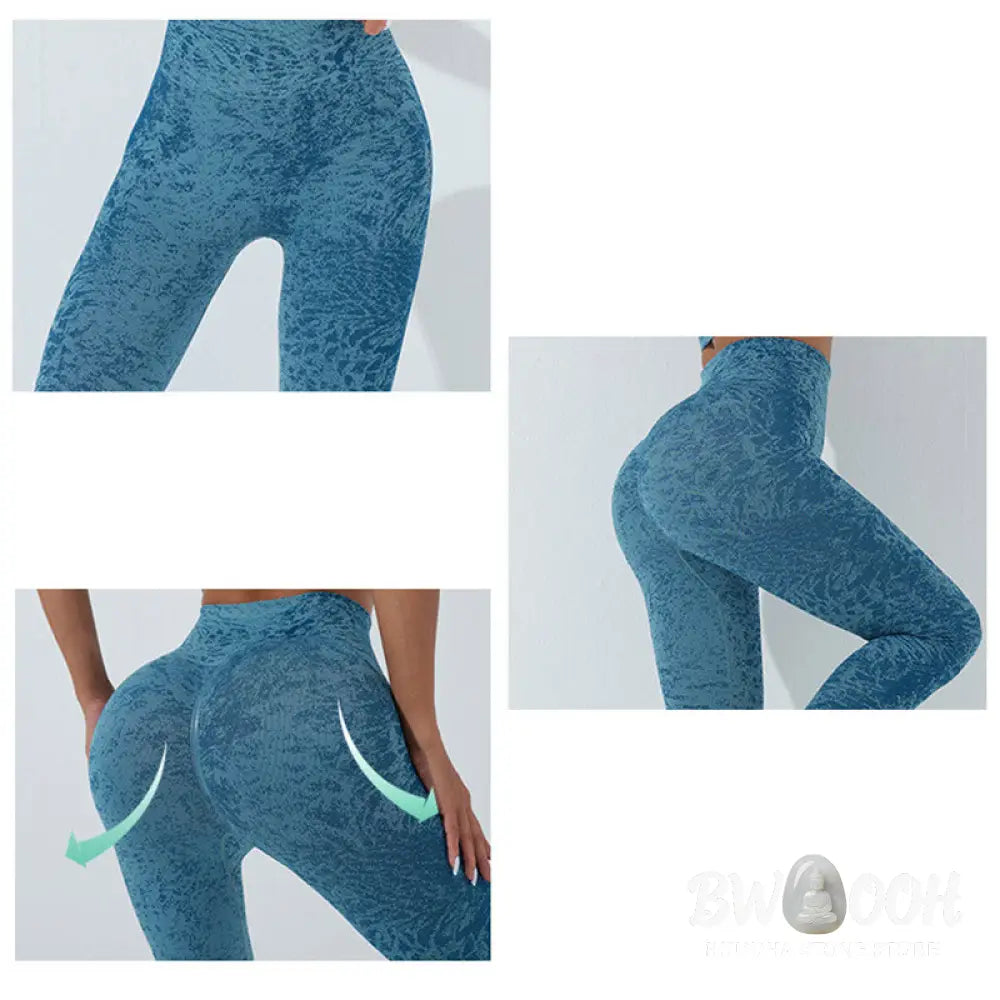 BWOOOH printed yoga leggings - Seamless Fitness Crop Tank Top High Wais