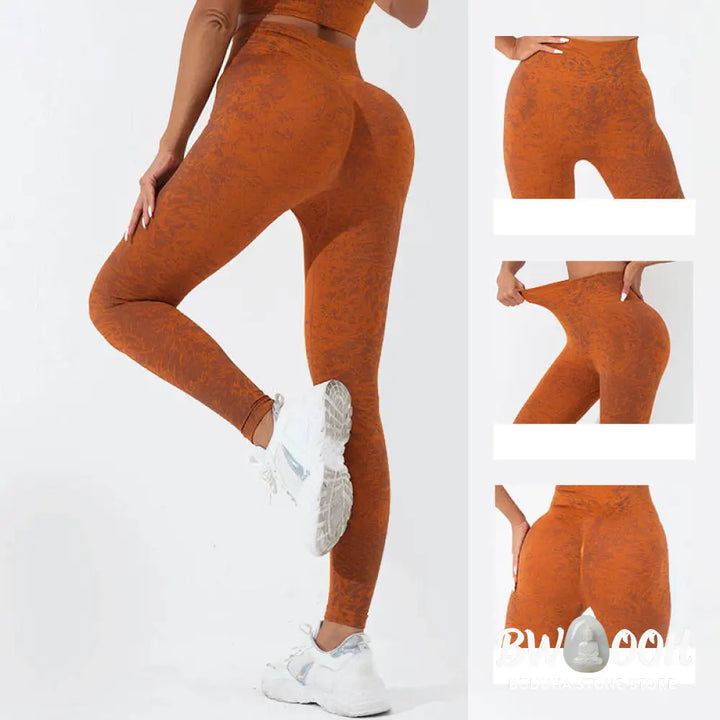 BWOOOH printed yoga leggings - Seamless Fitness Crop Tank Top High Wais