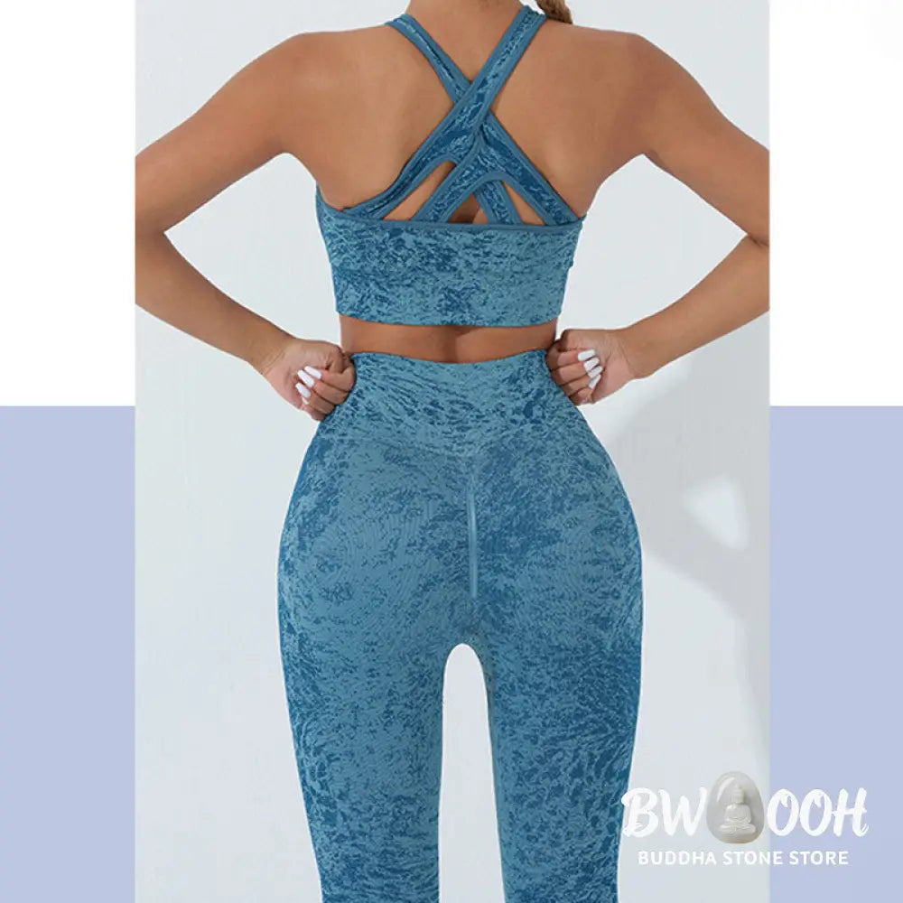 BWOOOH printed yoga leggings - Seamless Fitness Crop Tank Top High Wais