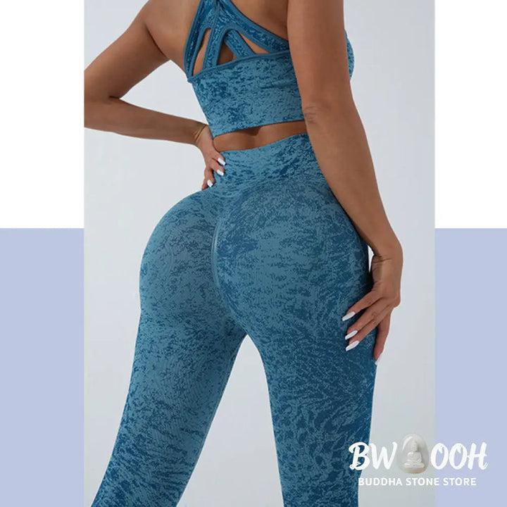 BWOOOH printed yoga leggings - Seamless Fitness Crop Tank Top High Wais