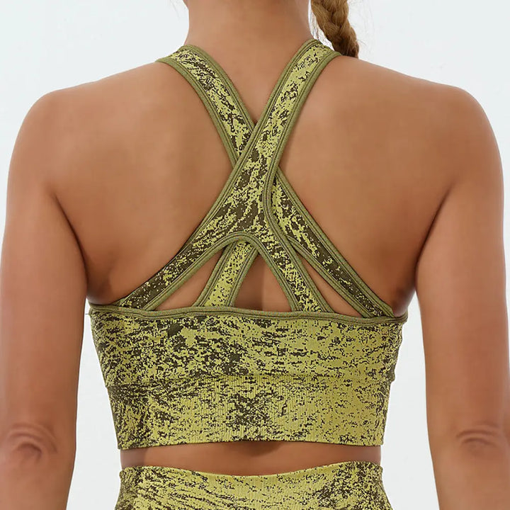 BWOOOH printed yoga leggings - Seamless Fitness Crop Tank Top High Wais