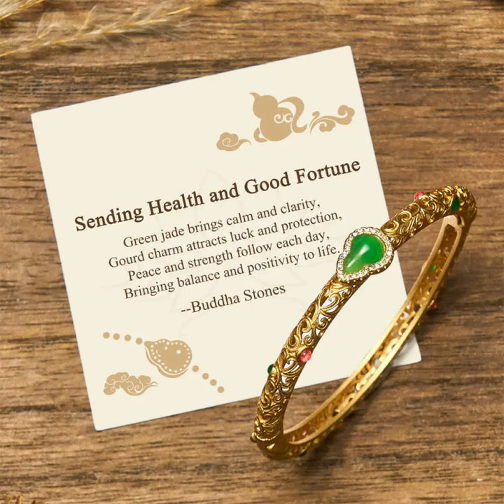 BWOOOH "Sending Health and Good Fortune" Cyan Jade Copper