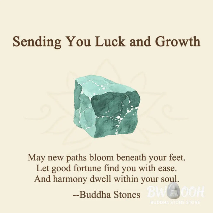 Buddha Stones ’Sending You Luck and Growth’ Cat Green Aventurine Necklace Includes Gift Message Card - BWOOOH