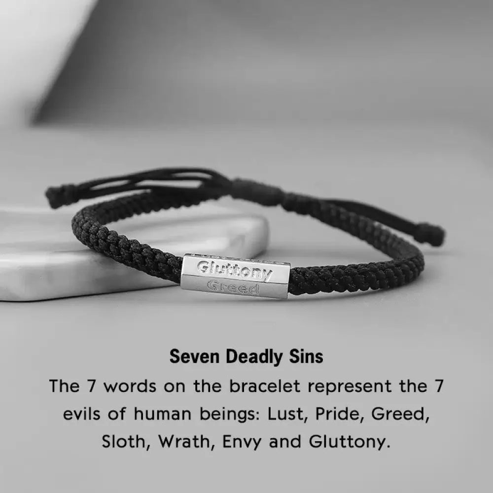 BWOOOH Seven Deadly Sins Seven Virtues Braided String Bracelet - BWOOOH - Seven Deadly Sins Bracelet - Bracelet
