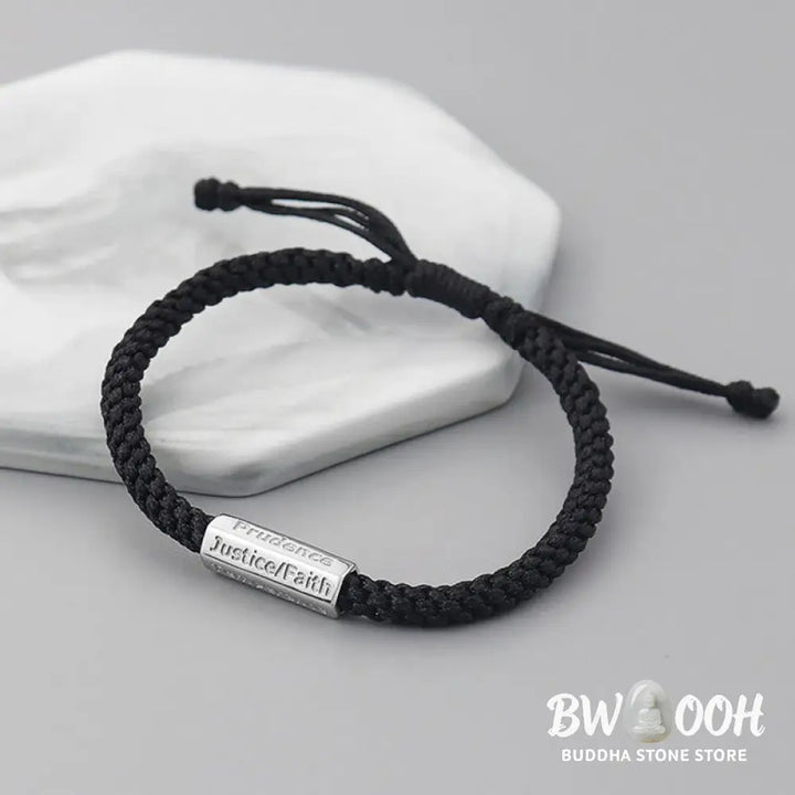 Buddha Stones Seven Deadly Sins Seven Virtues Braided String Bracelet - BWOOOH - Bracelet