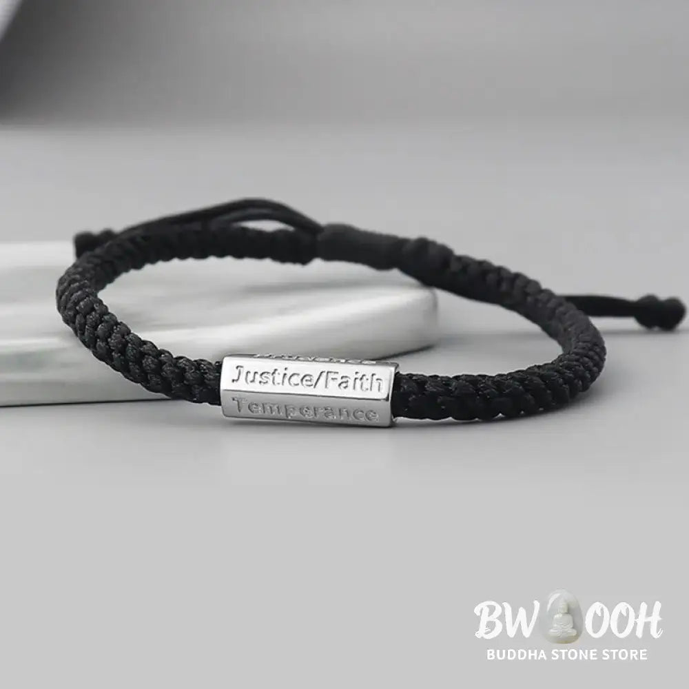 Buddha Stones Seven Deadly Sins Seven Virtues Braided String Bracelet - BWOOOH - Bracelet