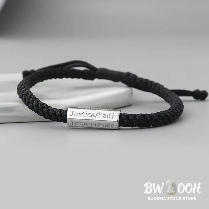 Buddha Stones Seven Deadly Sins Seven Virtues Braided String Bracelet - BWOOOH - Bracelet