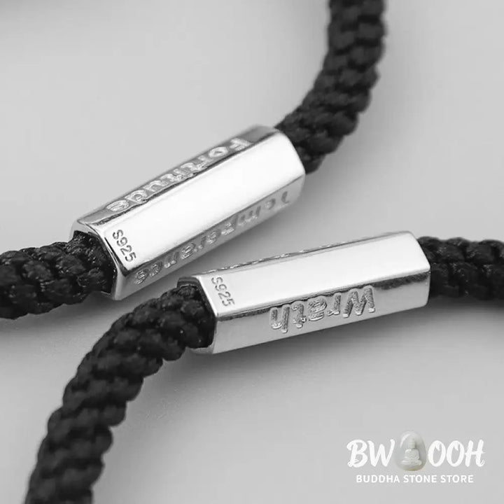 Buddha Stones Seven Deadly Sins Seven Virtues Braided String Bracelet - BWOOOH - Bracelet