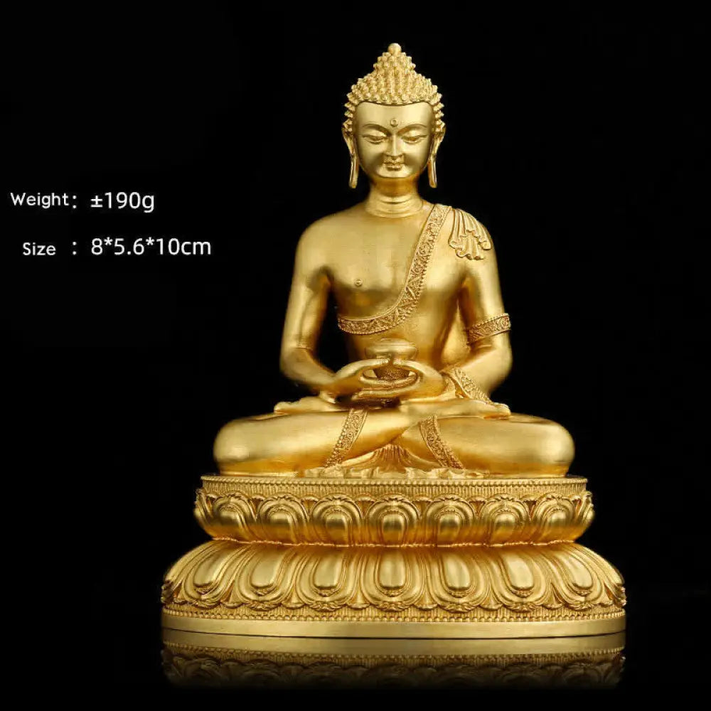 BWOOOH Shakyamuni Amitabha Medicine Buddha Figurine Serenity Copper Statue Home Decoration - Decorations