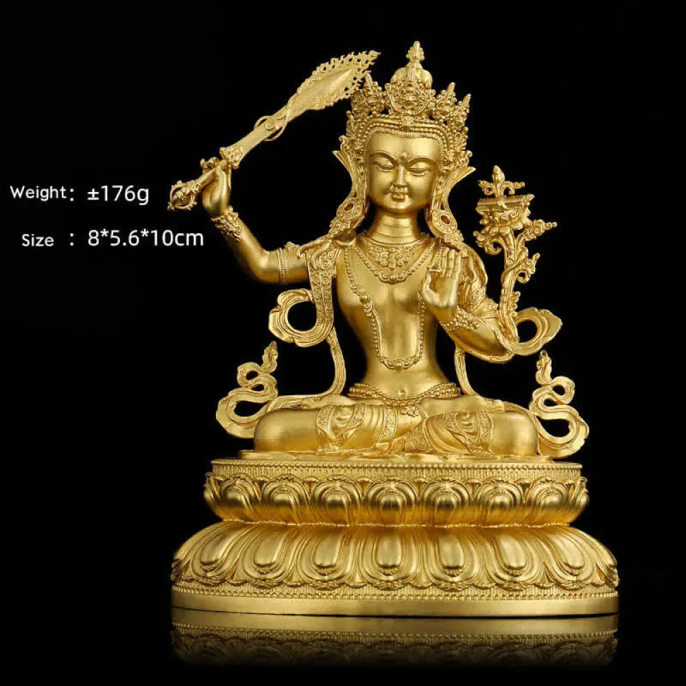 BWOOOH Shakyamuni Amitabha Medicine Buddha Figurine Serenity Copper Statue Home Decoration - Decorations
