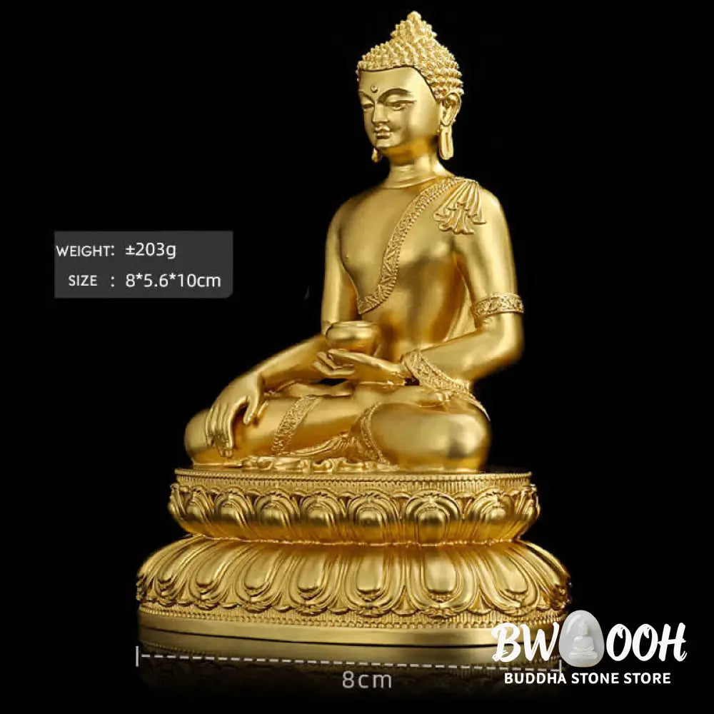 BWOOOH Shakyamuni Amitabha Medicine Buddha Figurine Serenity Copper Statue Home Decoration - Decorations
