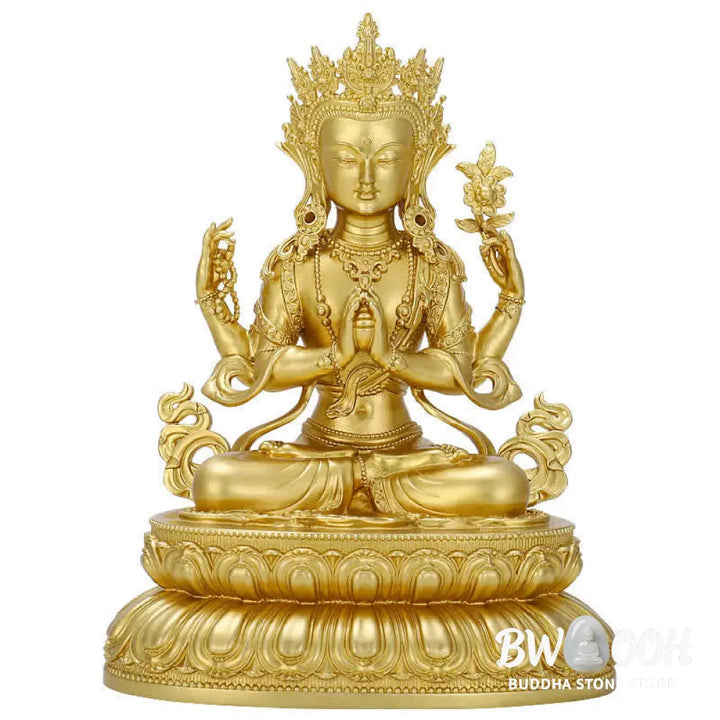 BWOOOH Shakyamuni Amitabha Medicine Buddha Figurine Serenity Copper Statue Home Decoration - Decorations
