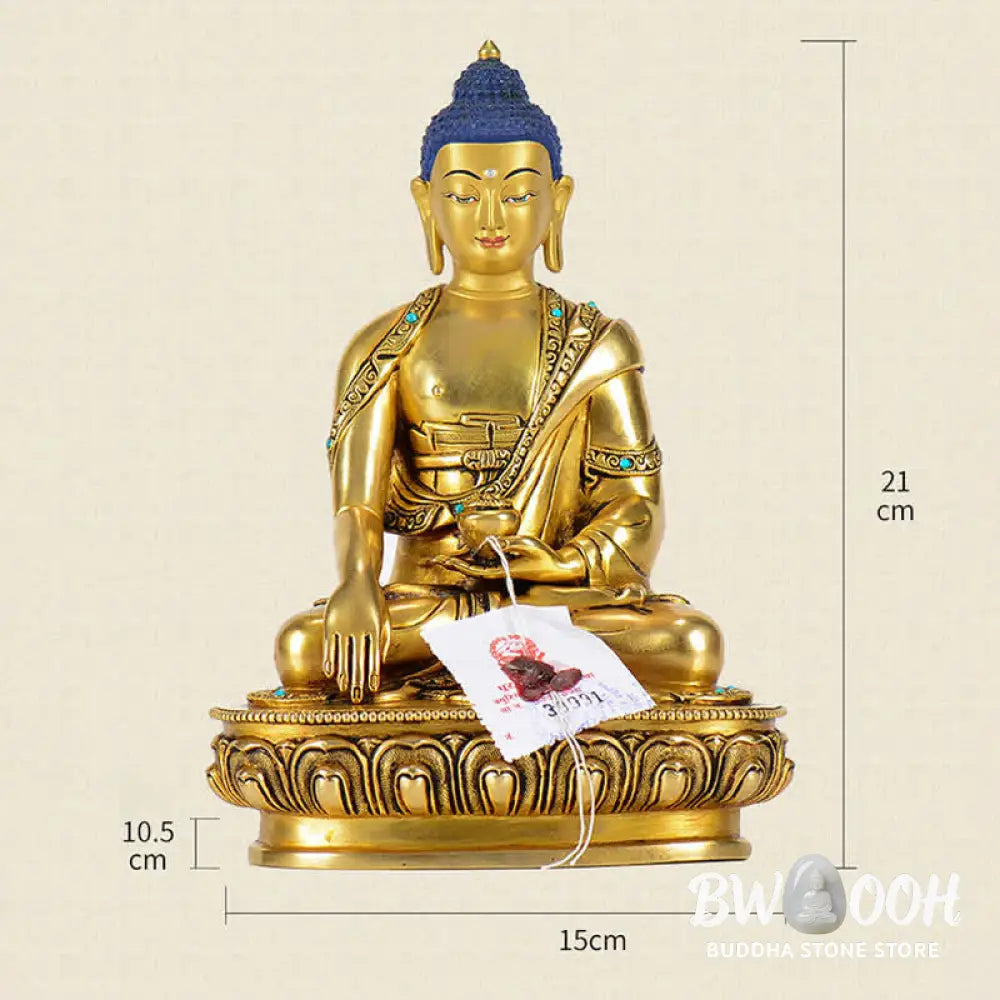 BWOOOH Shakyamuni Compassion Copper Statue Decoration - Buddha Shakyamuni - Decorations