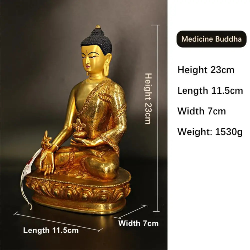 BWOOOH copper Buddha statue - Buddha Shakyamuni Medicine Buddha C