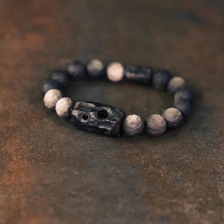 BWOOOH Silver Sheen Obsidian Ebony Wood Soothing Bracelet - BWOOOH - Bracelet
