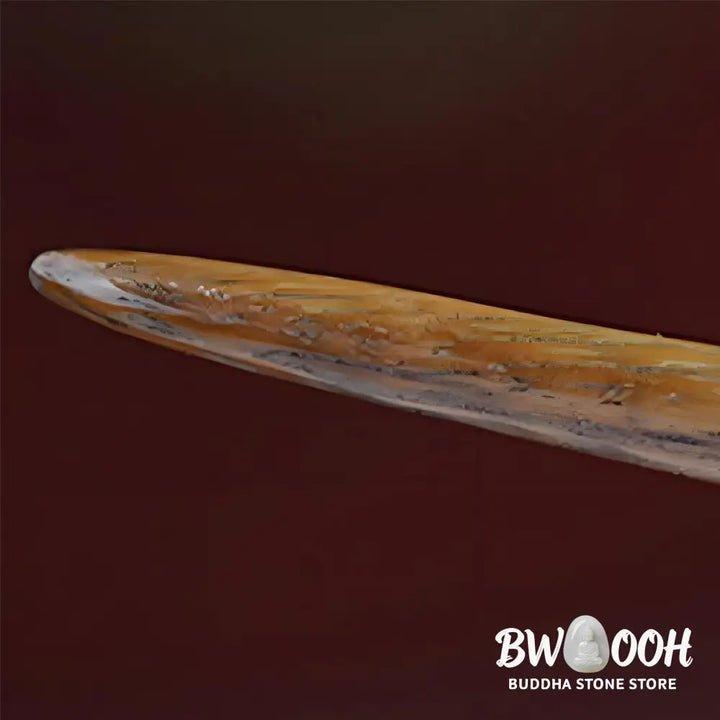 Buddha Stones Silver Tassel Green Sandalwood Soothing Hairpin - Green Sandalwood Hairpin - Hairpin