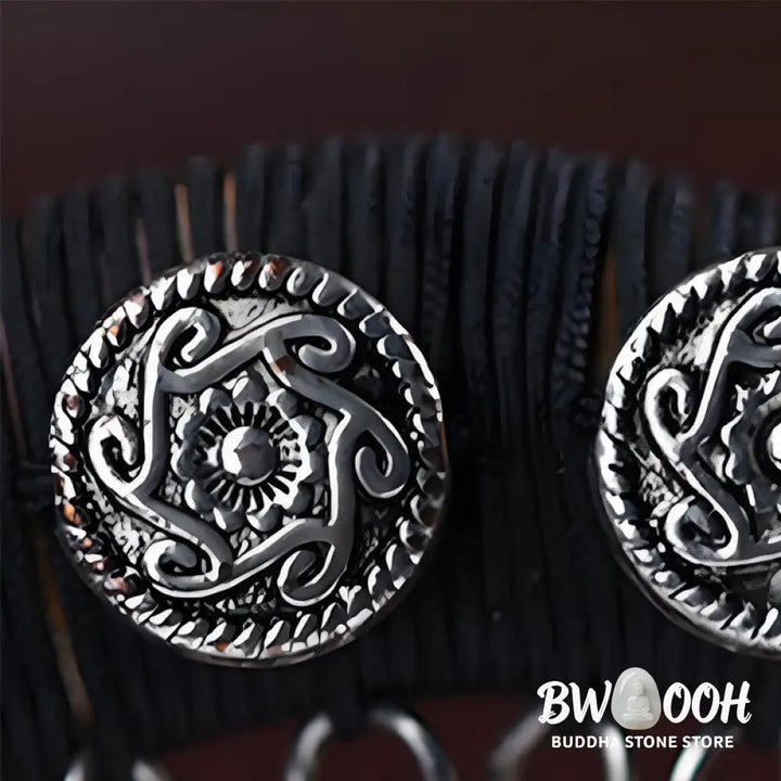 Buddha Stones Silver Tassel Green Sandalwood Soothing Hairpin - Green Sandalwood Hairpin - Hairpin