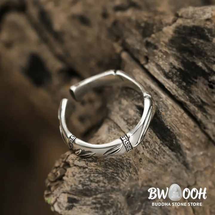 Buddha Stones Simple Bamboo Design Copper Luck Wealth Adjustable Ring - BWOOOH - Bamboo Design - Ring