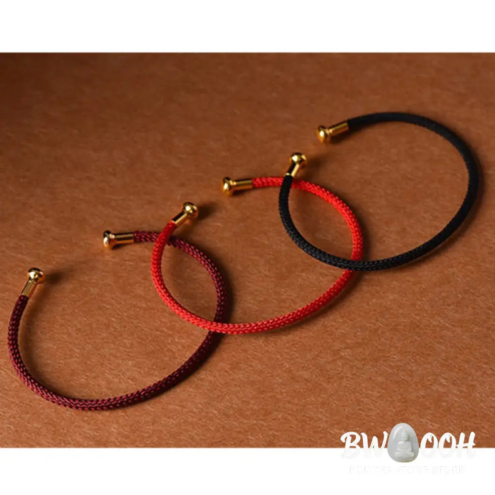 Buddha Stones Simple Design Handmade Luck Braid String Cuff Bracelet - BWOOOH - Bracelet