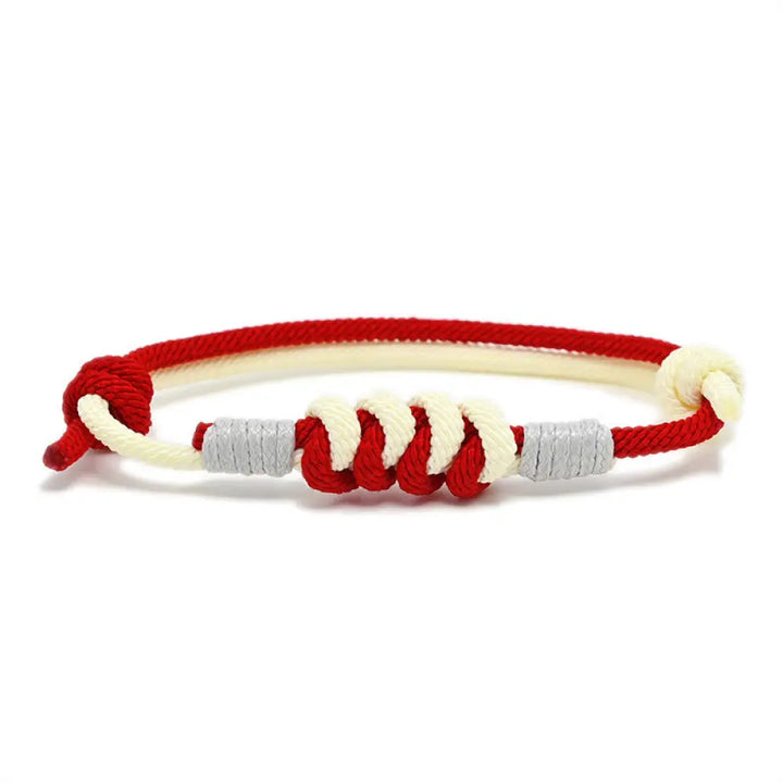BWOOOH Simple Design King Kong Knot Strength Braid String Bracelet - BWOOOH - Red(Bracelet Size 15-25cm)