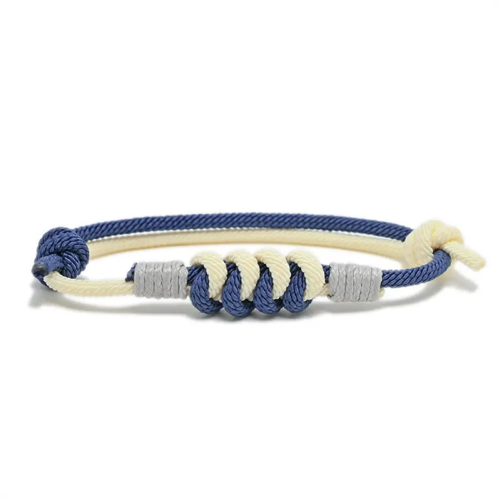Buddha Stones Simple Design King Kong Knot Strength Braid String Bracelet - BWOOOH - RoyalBlue(Bracelet Size 15-25cm)