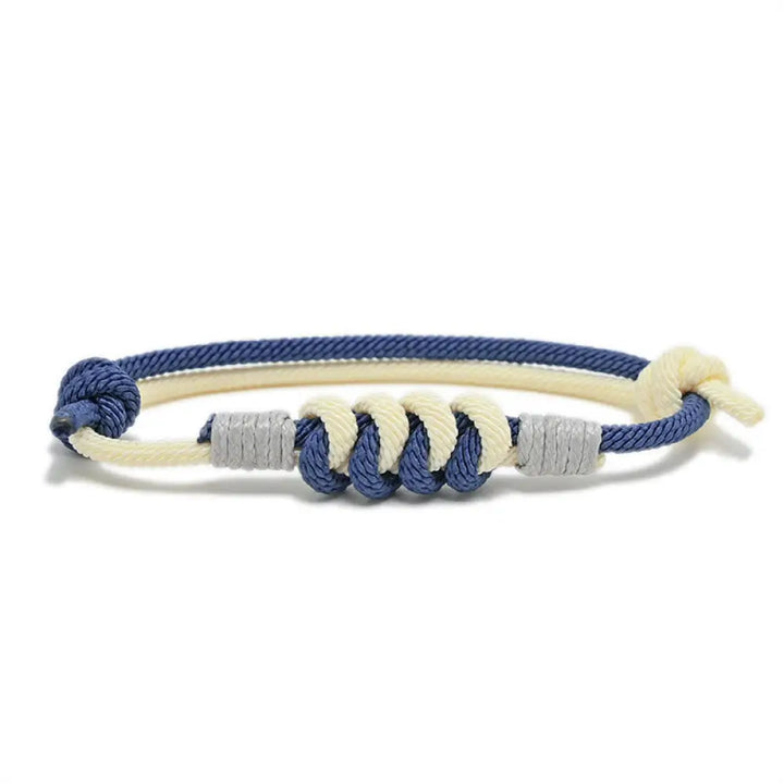 Buddha Stones Simple Design King Kong Knot Strength Braid String Bracelet - BWOOOH - RoyalBlue(Bracelet Size 15-25cm)
