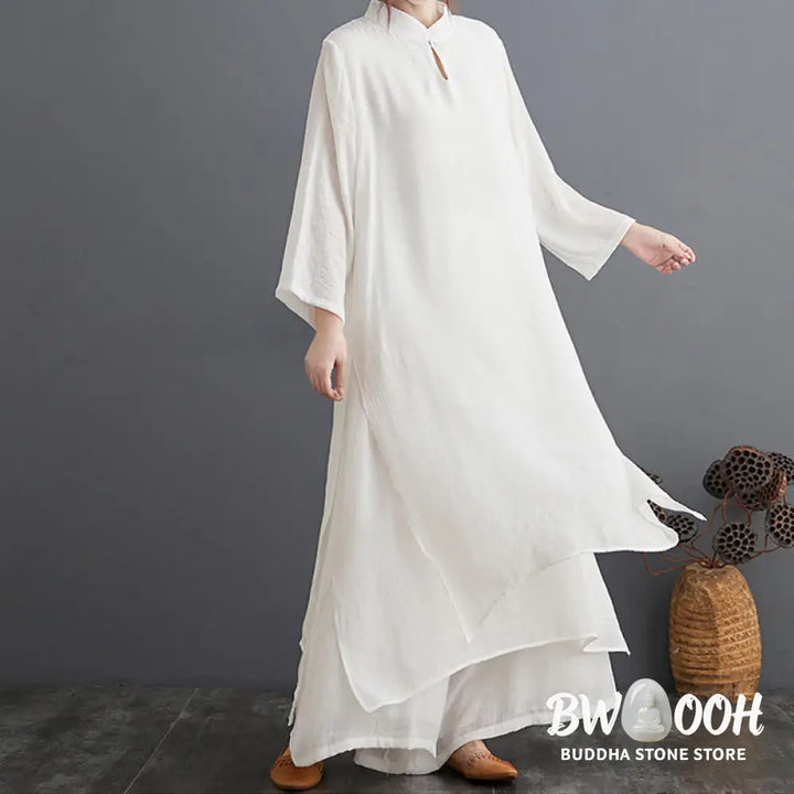 Buddha Stones Simple Pattern Meditation Prayer Spiritual Zen Practice Yoga Clothing Women&