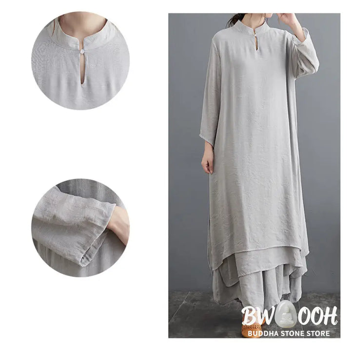Buddha Stones Simple Pattern Meditation Prayer Spiritual Zen Practice Yoga Clothing Women&