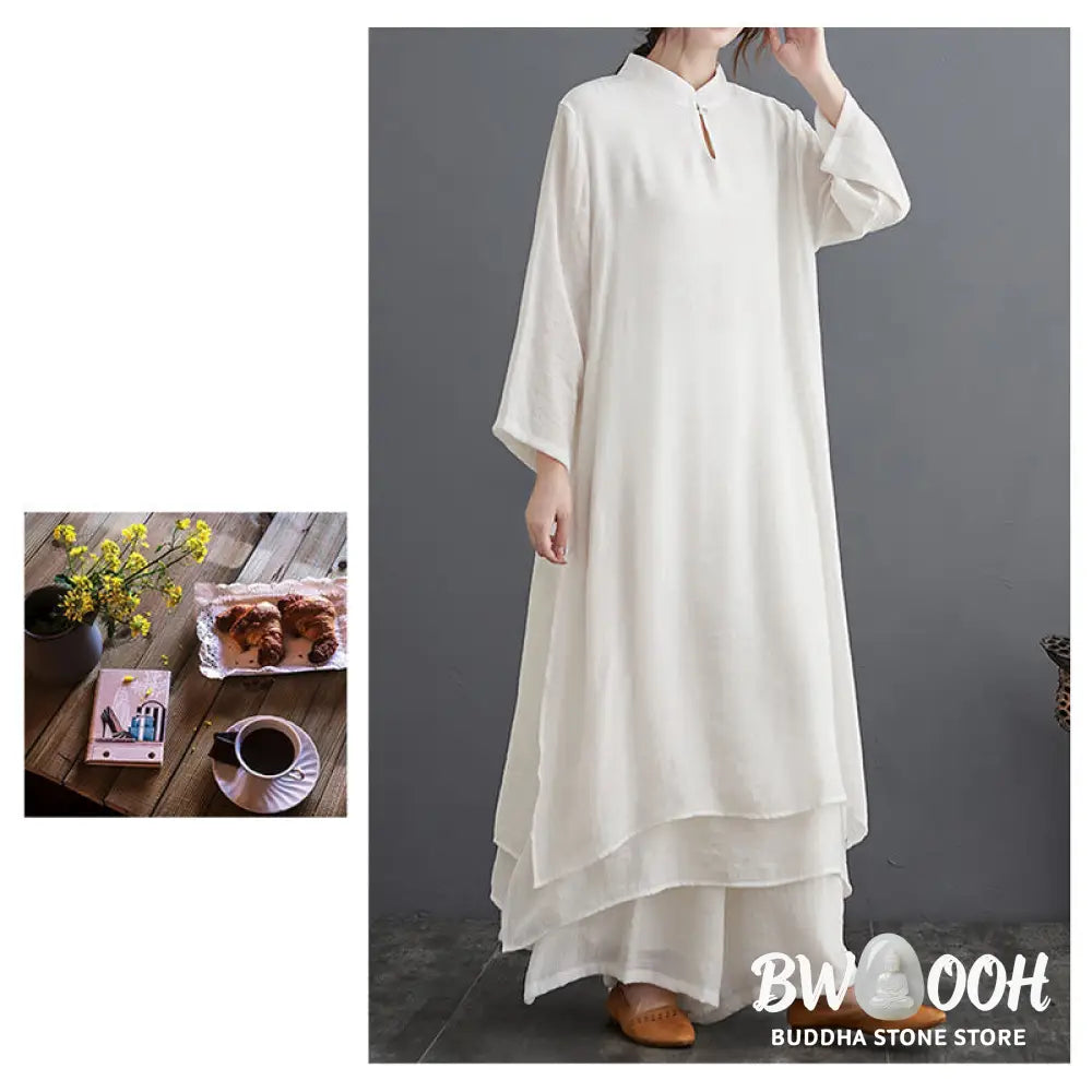 Buddha Stones Simple Pattern Meditation Prayer Spiritual Zen Practice Yoga Clothing Women&