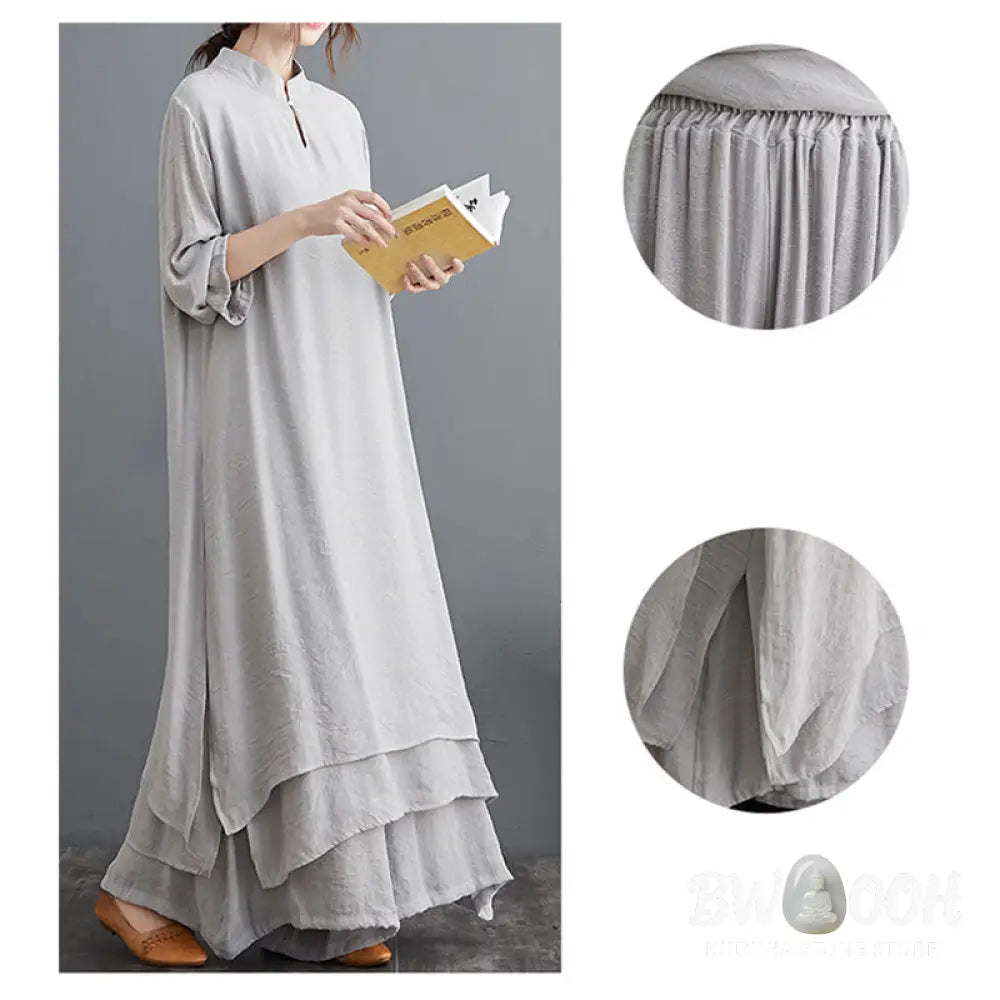Buddha Stones Simple Pattern Meditation Prayer Spiritual Zen Practice Yoga Clothing Women&