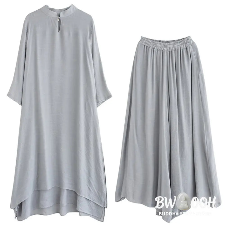 Buddha Stones Simple Pattern Meditation Prayer Spiritual Zen Practice Yoga Clothing Women&