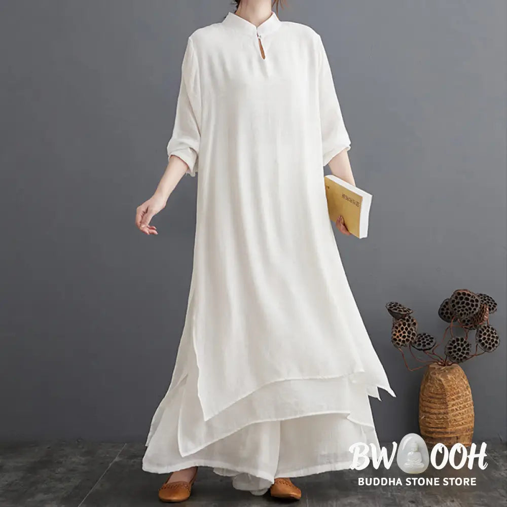 Buddha Stones Simple Pattern Meditation Prayer Spiritual Zen Practice Yoga Clothing Women&