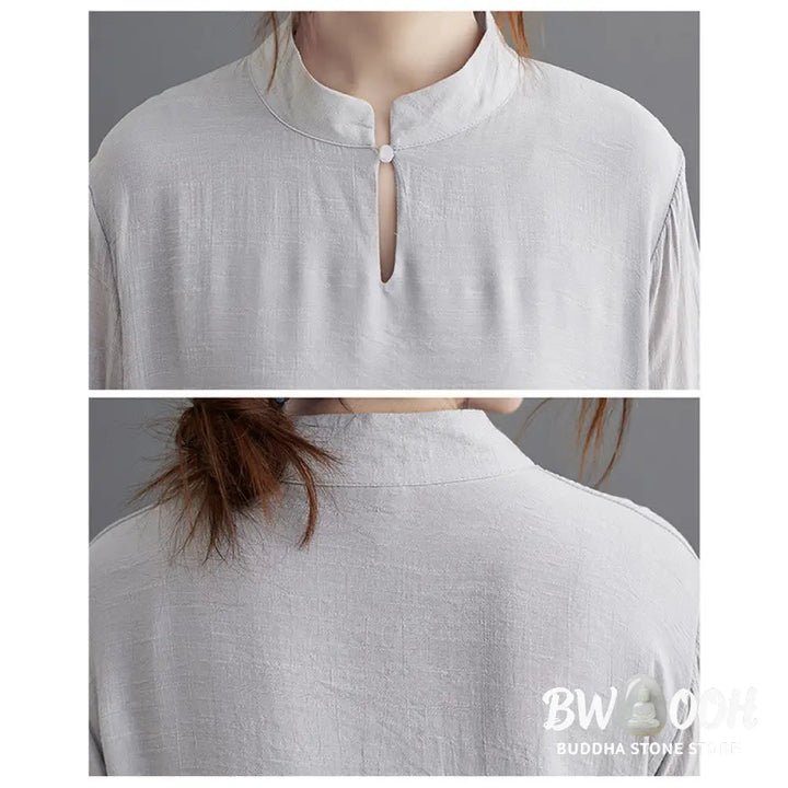 Buddha Stones Simple Pattern Meditation Prayer Spiritual Zen Practice Yoga Clothing Women&