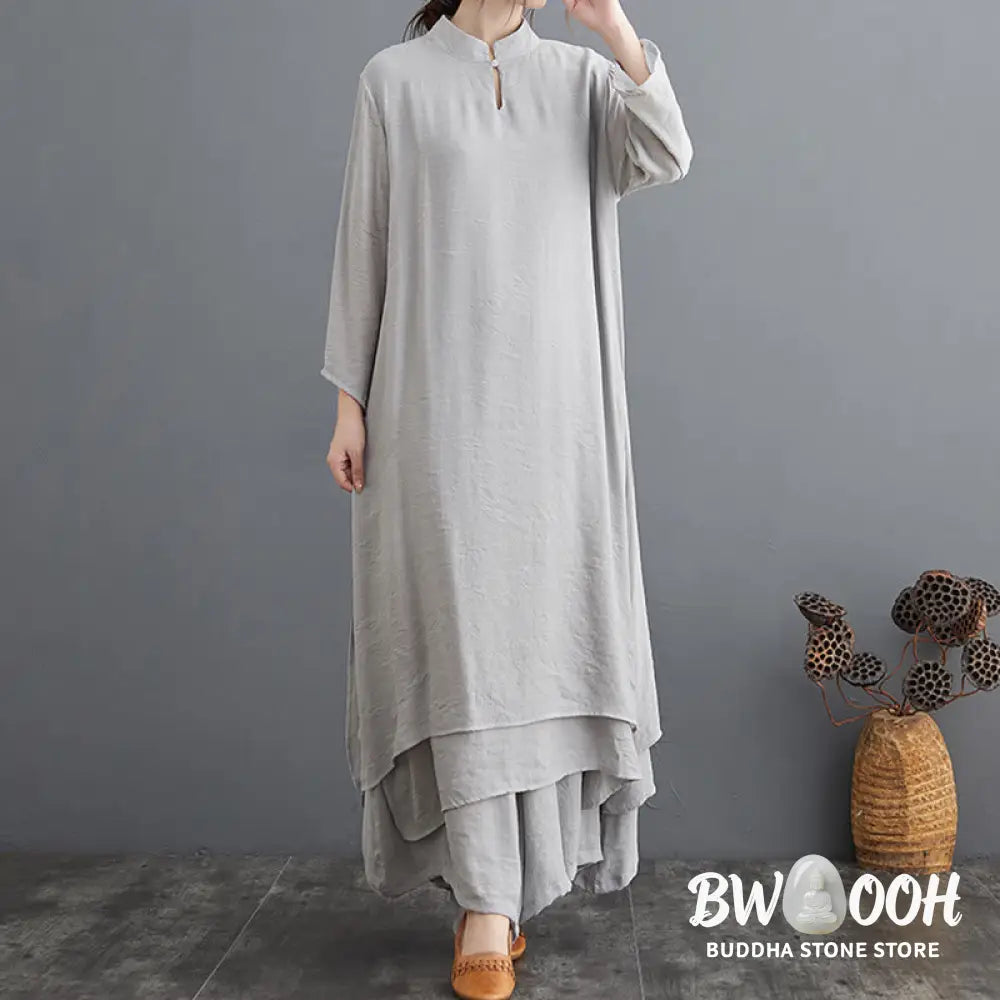 Buddha Stones Simple Pattern Meditation Prayer Spiritual Zen Practice Yoga Clothing Women&