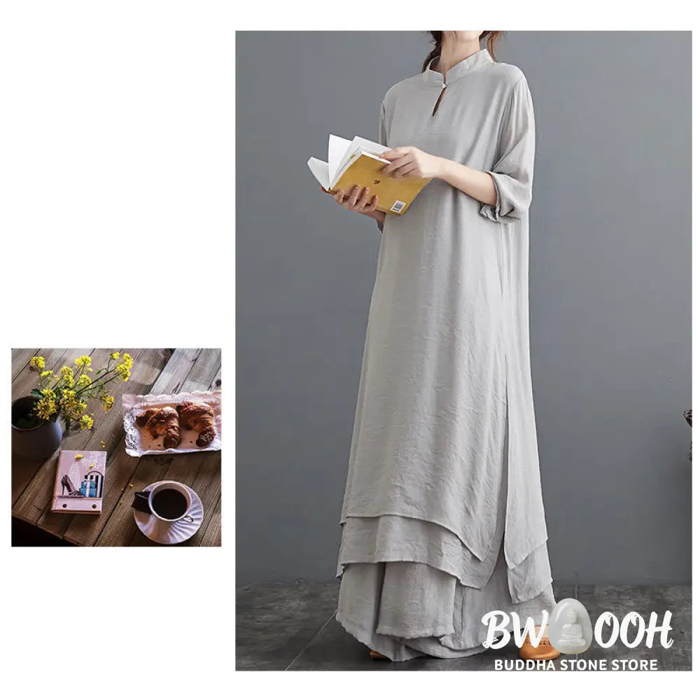 Buddha Stones Simple Pattern Meditation Prayer Spiritual Zen Practice Yoga Clothing Women&