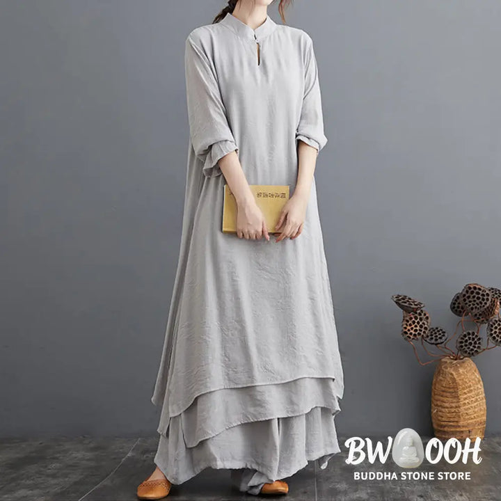 Buddha Stones Simple Pattern Meditation Prayer Spiritual Zen Practice Yoga Clothing Women&