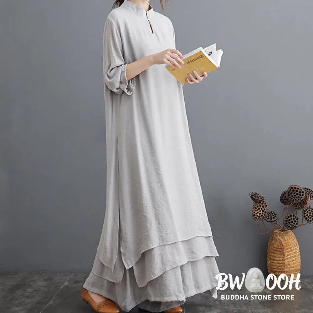 Buddha Stones Simple Pattern Meditation Prayer Spiritual Zen Practice Yoga Clothing Women&